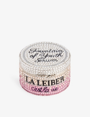 JUDITH LEIBER COUTURE: Miniature La Leiber crystal-embellished brass clutch