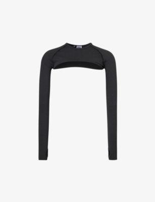 GYMSHARK: Vital Seamless logo-print stretch-jersey shrug