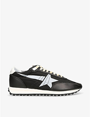GOLDEN GOOSE: Marathon Runner leather and mesh low-top trainers