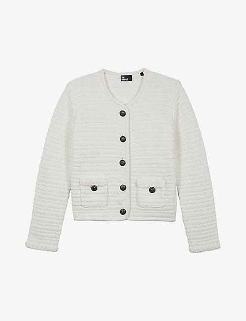 THE KOOPLES: Round-neck long-sleeve cotton-blend cardigan