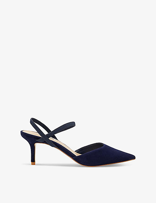 DUNE: Classical suede slingback courts