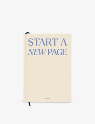 PAPIER: Start a New Page lined hardback notebook 15.3cm x 21.5cm