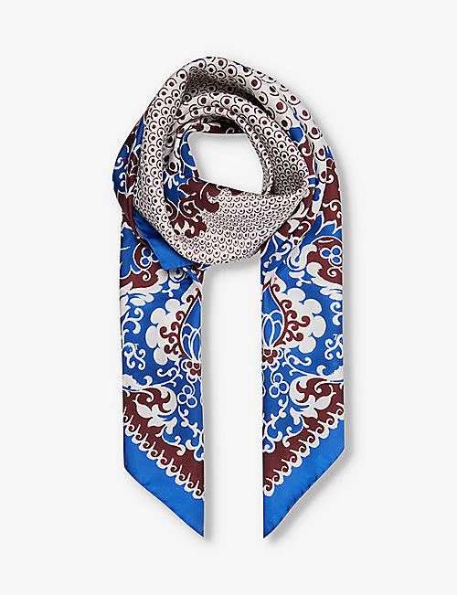 WEEKEND MAX MARA: Marzia floral-pattern silk scarf