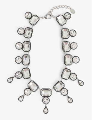 WEEKEND MAX MARA: Yanina crystal-embellished metal necklace
