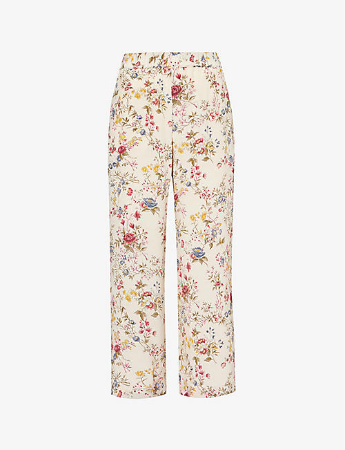 WEEKEND MAX MARA: Gradara floral-print silk trousers