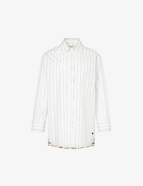 WEEKEND MAX MARA: Corolla striped cotton-poplin shirt