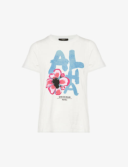 WEEKEND MAX MARA: Yen graphic-print cotton-jersey T-shirt