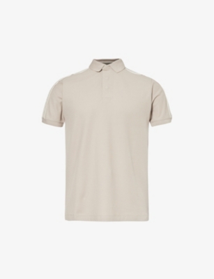 EMPORIO ARMANI: Brand-tape regular-fit cotton polo shirt