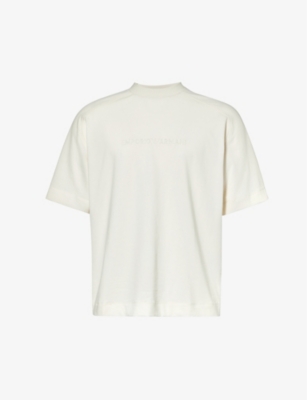 EMPORIO ARMANI: Brand-embossed relaxed-fit cotton-jersey T-shirt