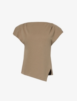 ISABEL MARANT: Sebani padded-shoulder cotton-jersey top