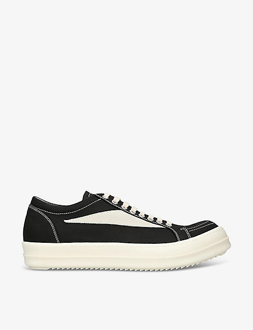 DRKSHDW: Vintage round-toe canvas low-top trainers