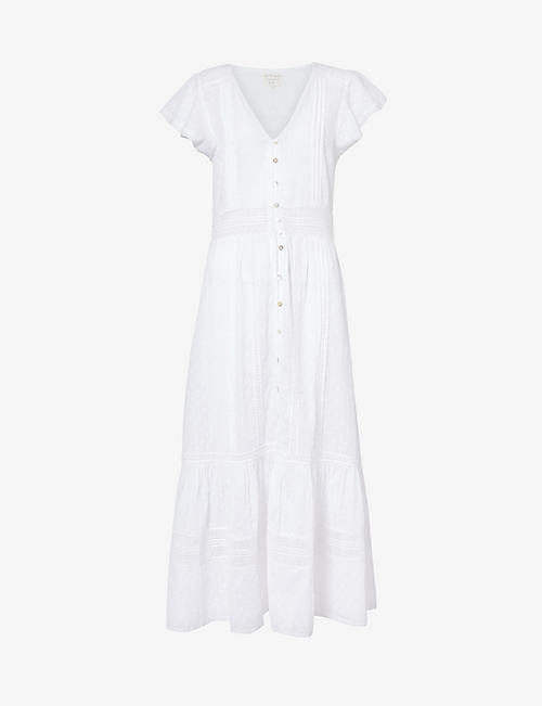 ASPIGA: Nyla V-neck organic-cotton maxi dress