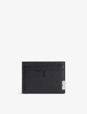 BURBERRY: Sandon grained-leather card holder