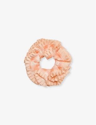 GOOD SQUISH: Bedraggled cotton-blend hair scrunchie