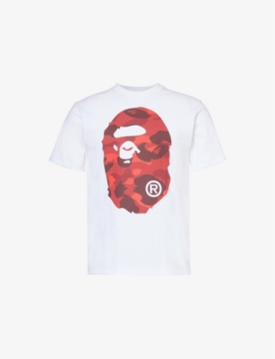 A BATHING APE: Ape head cotton-jersey T-shirt