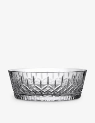 WATERFORD: Lismore crystal glass low bowl 25cm