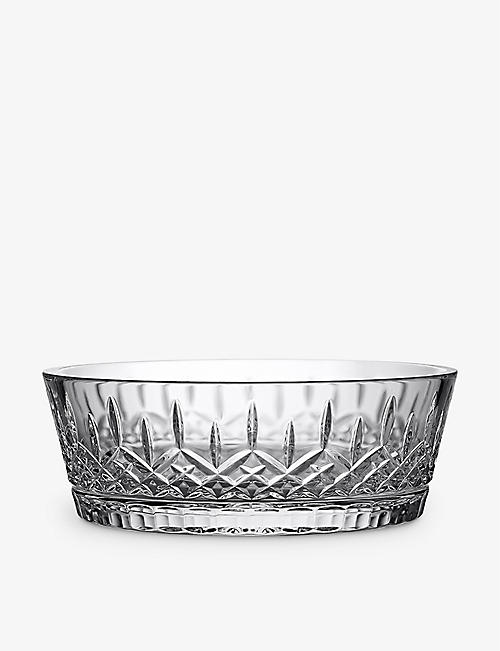 WATERFORD: Lismore crystal glass low bowl 25cm