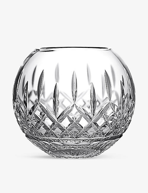 WATERFORD: Lismore rose crystal-glass bowl 20cm