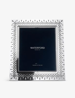 WATERFORD: Lismore crystal-glass photo frame 30.3cm x 35.4cm