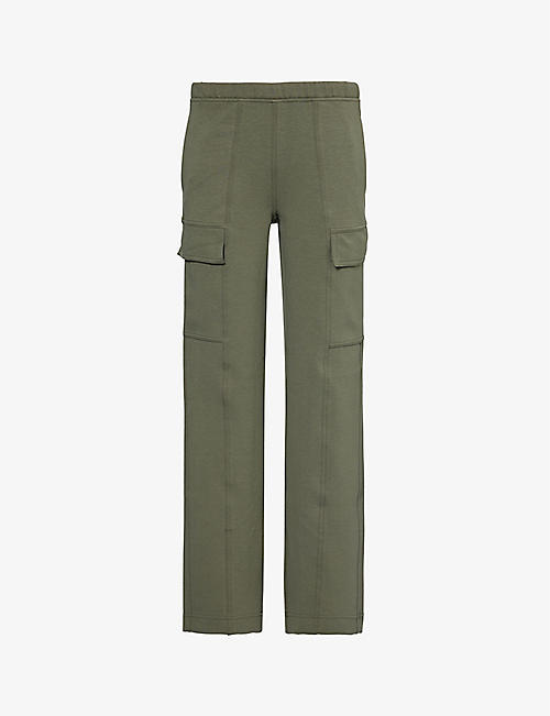 LULULEMON: Cargo double-knit straight-leg mid-rise recycled polyester-blend trousers