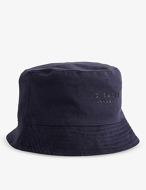 TED BAKER: Bennjie logo-embroidered cotton-blend bucket hat