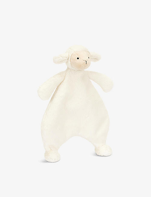 JELLYCAT: Bashful Lamb faux-fur comforter soft toy 27cm