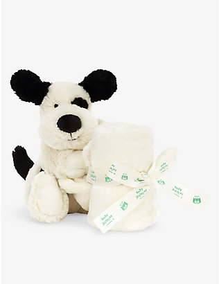JELLYCAT: Bashful Puppy faux-fur soother 34cm