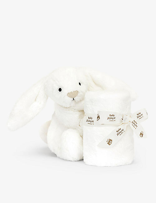 JELLYCAT: Luxe Bashful Bunny faux-fur soother 34cm