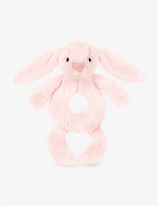 JELLYCAT: Bashful Bunny faux-fur rattle 18cm