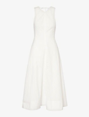 PROENZA SCHOULER WHITE LABEL: Juno flared-hem cotton midi dress