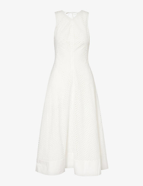 PROENZA SCHOULER WHITE LABEL: Juno flared-hem cotton midi dress