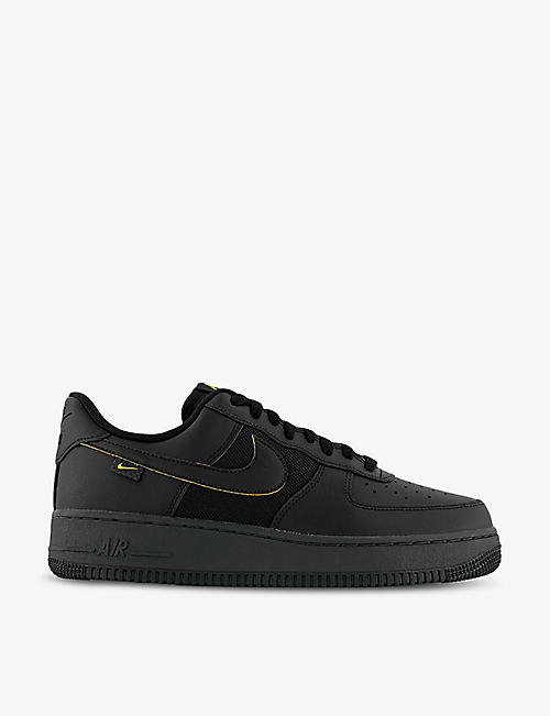 NIKE: Air Force 1 '07 logo-embellished leather low-top trainers