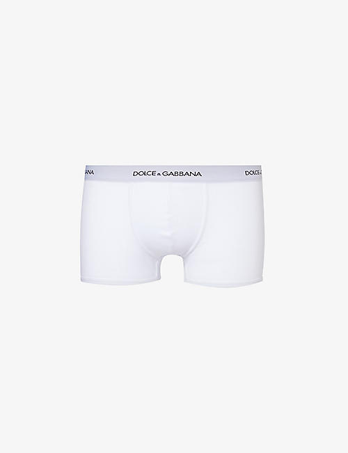 DOLCE & GABBANA: Logo-waistband cotton-jersey boxers