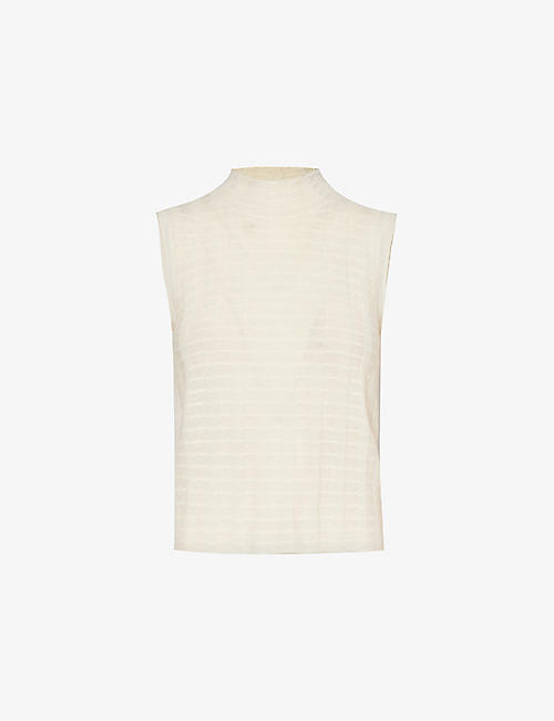 GUEST IN RESIDENCE: Sleeveless ribbed wool, cashmere and silk-blend top