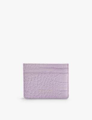 TED BAKER: Coly croc-embossed faux-leather card holder