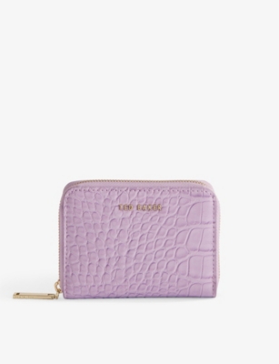 TED BAKER: Connii croc-embossed faux-leather coin purse