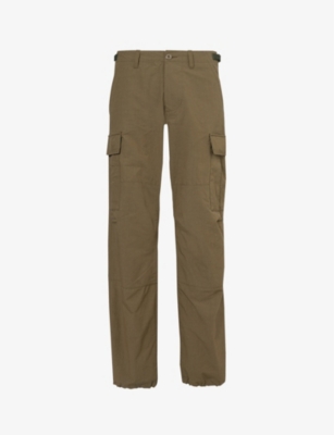 HIGHSNOBIETY: Brand-patch wide-leg cotton-blend cargo trousers