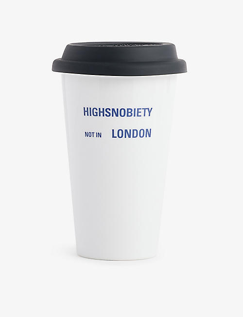 HIGHSNOBIETY: Brand-print glazed porcelain mug