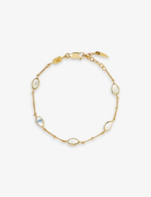 MISSOMA: Magma gemstone 18ct gold-vermeil recycled sterling-silver charm bracelet
