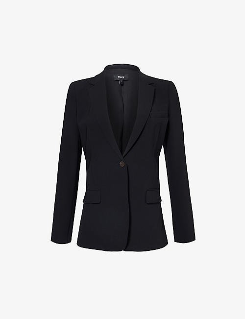 THEORY: Staple single-breasted woven blazer
