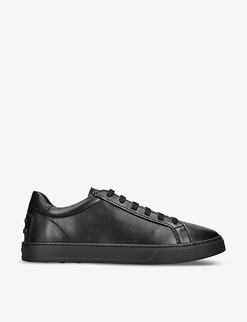 TODS: Allacciata Cassetta leather low-top trainers