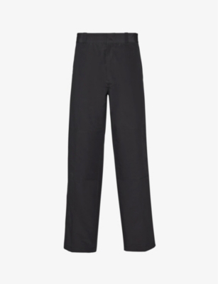 PRADA: Straight-leg regular-fit cotton trousers
