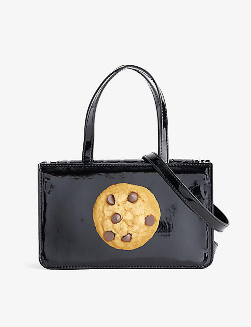 PUPPETS AND PUPPETS: Cookie small faux-leather top-handle bag