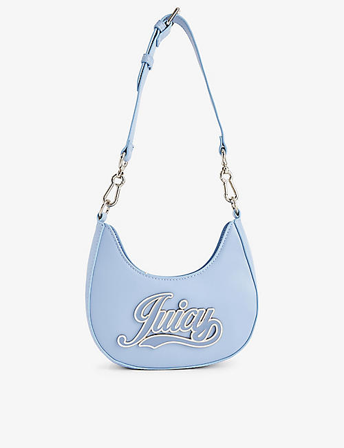JUICY COUTURE: Branded-plaque detachable-strap faux-leather shoulder bag