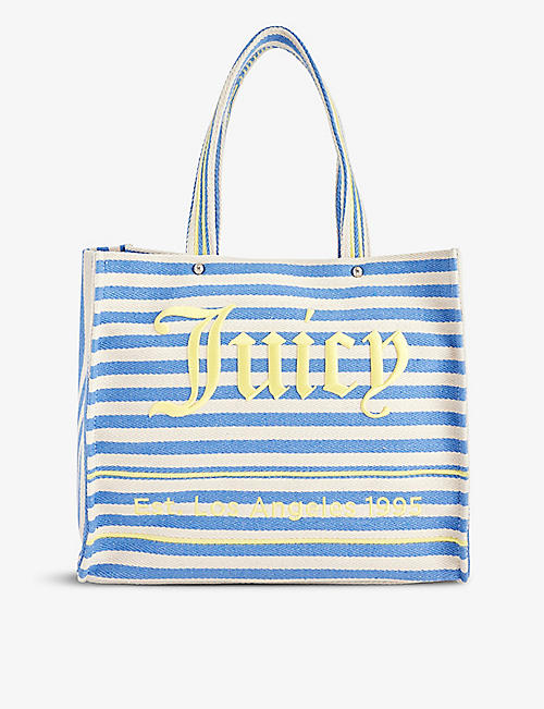 JUICY COUTURE: Branded twin-handle cotton-blend tote bag