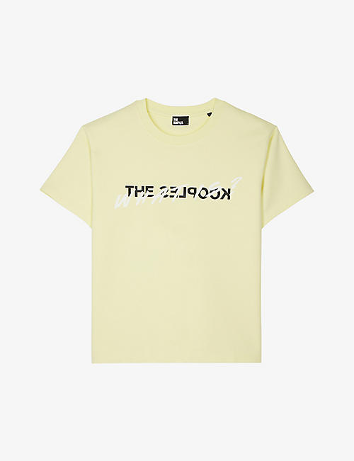 THE KOOPLES: 'What is it?' logo-print cotton-jersey T-shirt