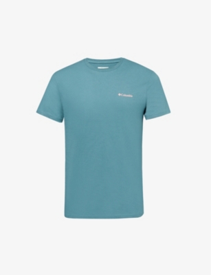 COLUMBIA: Brand-print crewneck cotton-jersey T-shirt