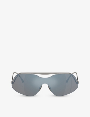 FERRARI: FH1007 rectangle-frame metal sunglasses