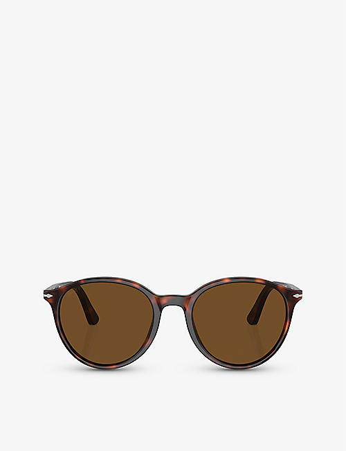 PERSOL: PO3350S round-frame acetate sunglasses
