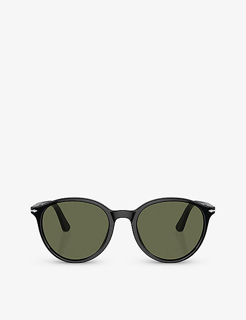 PERSOL: PO3350S round-frame acetate sunglasses